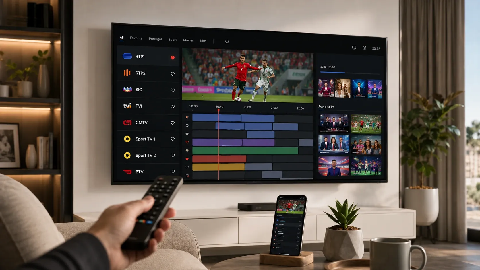 Como ver canais portugueses na Smart TV com IPTV — Samsung, LG e app com EPG