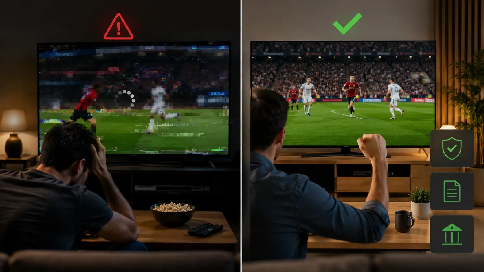 Serviço IPTV grátis vs pago — estabilidade, legalidade e apoio comparados em Portugal